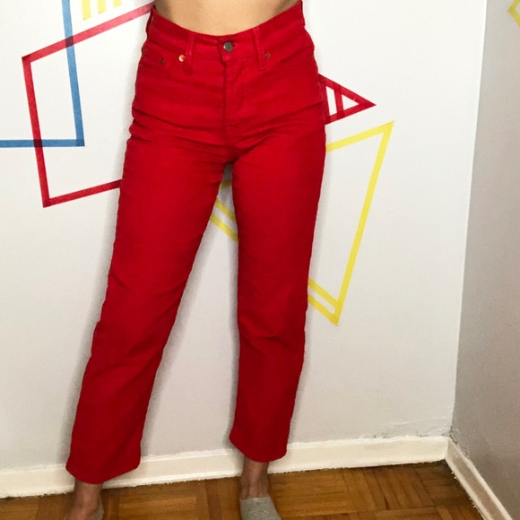 Levi’s Red Corduroy Straight Wedgie Pant - Picture 1 of 4